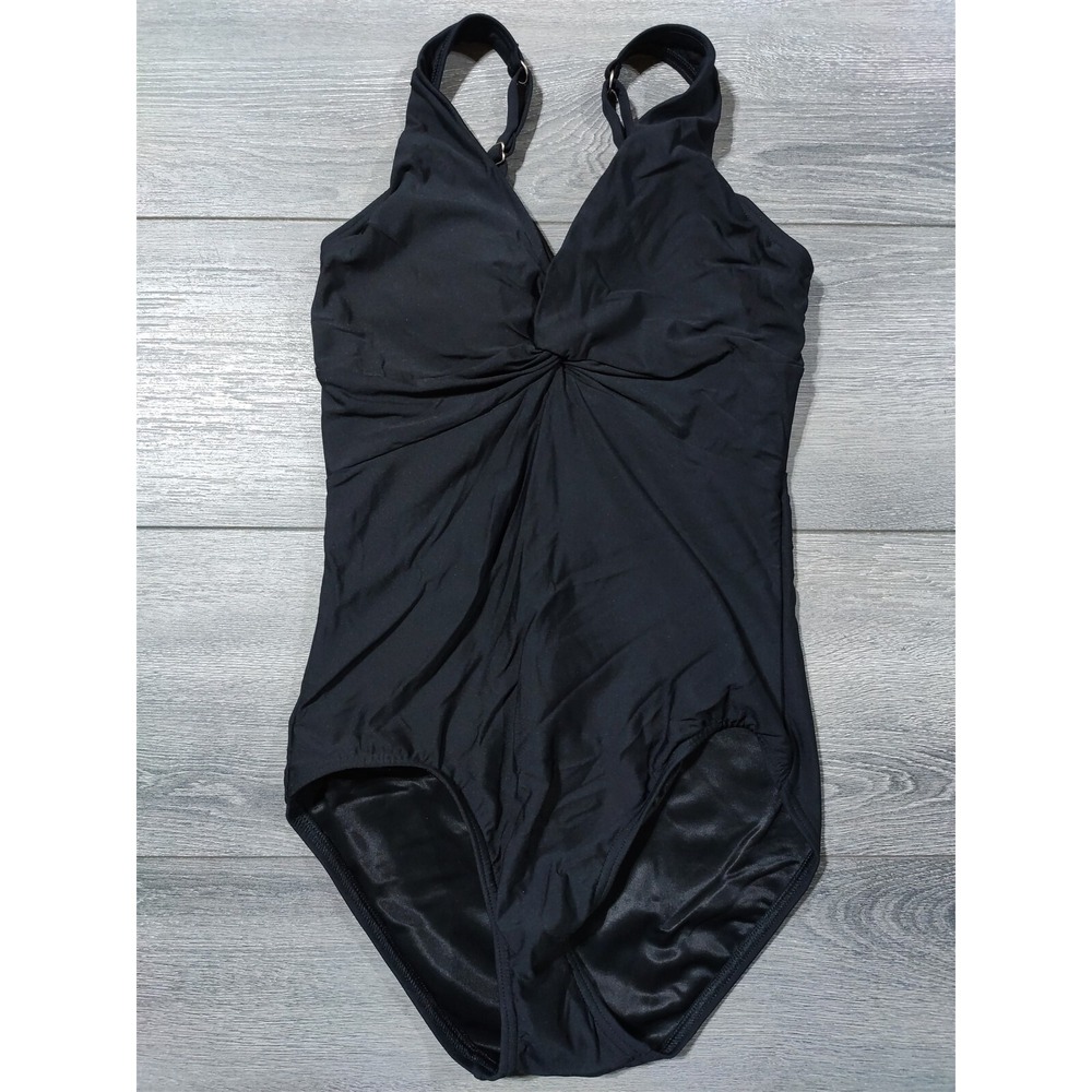 Swim Suit Womens Size 4 Tall Black One Piece Preowned Swimwear